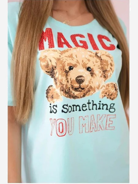 tričko  s potlačou Magic mäta