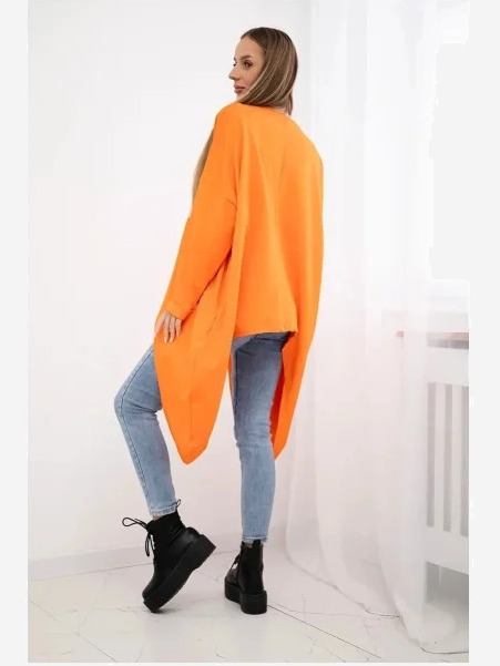 oversize tričko s potlačou oranžová