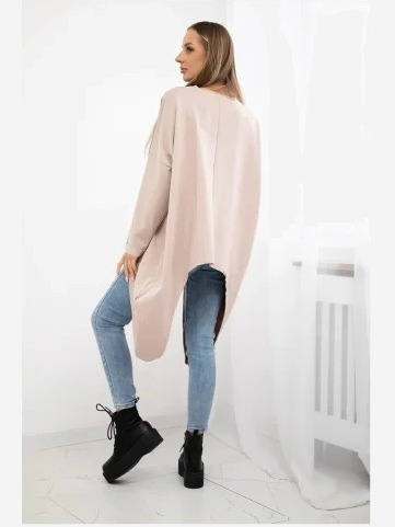 oversize tričko s potlačou béžová