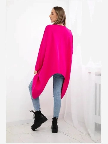 oversize tričko s potlačou fuchsiová