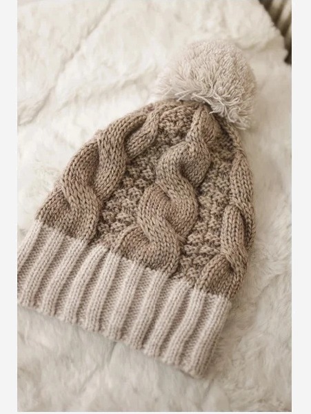 Čapica s fleece Paris K212 tmavo béžová+béžová