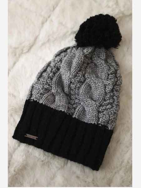 Čapica s fleece Paris K212 šedá+čierna