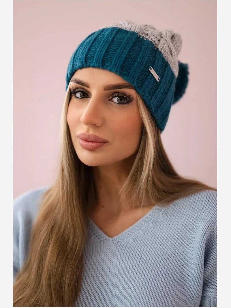Čapica s fleece Paris K212 šedá+more