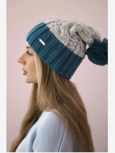 Čapica s fleece Paris K212 šedá+more