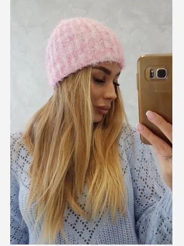 Dámska čiapka Cina K259 svetlo ružová