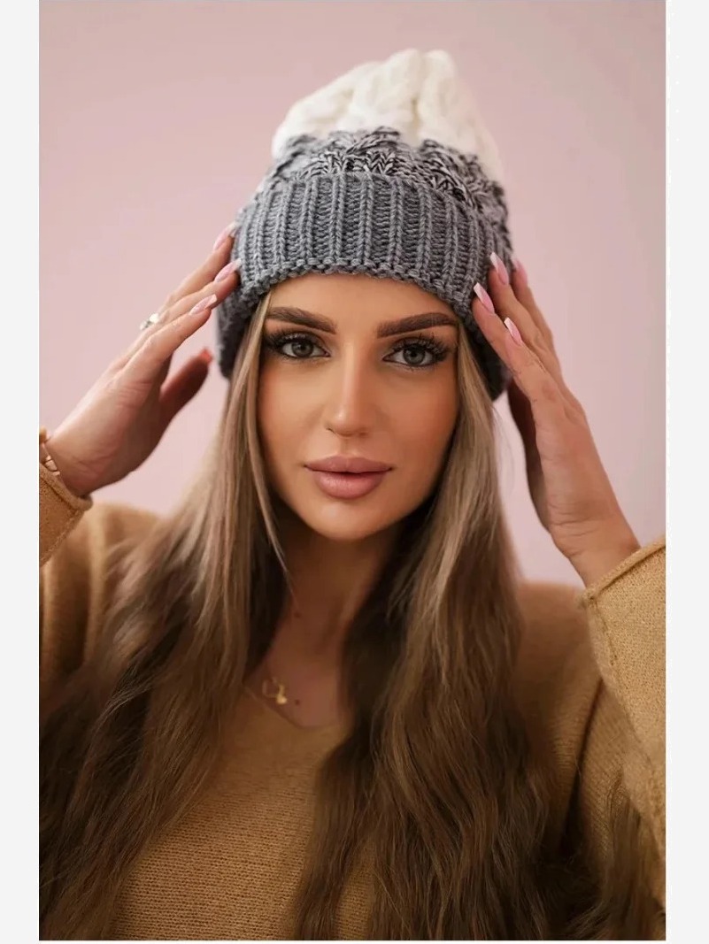 Dámska čiapka Samara K346 šedá+čierna
