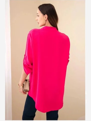 Blúzka s dlhším chrbtom fuchsia