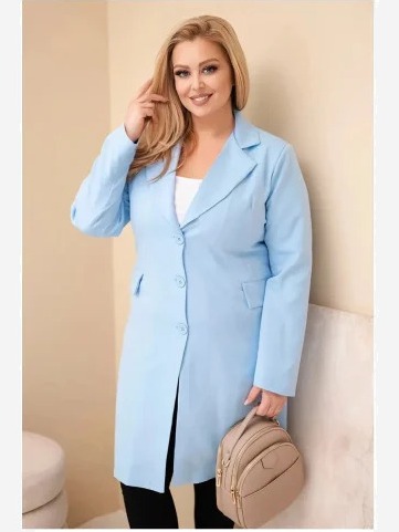 Dámsky kabát Plus Size dlhý...