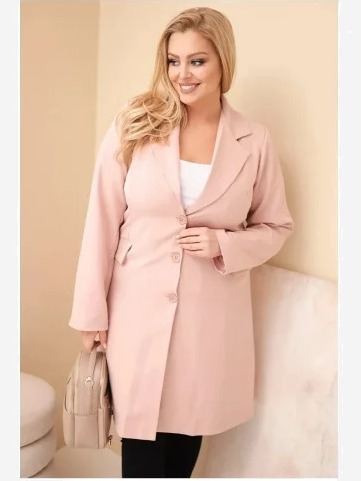 Dámsky kabát Plus Size dlhý...