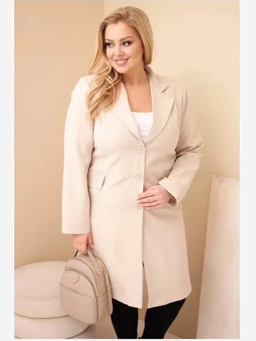 Dámsky kabát Plus Size dlhý...