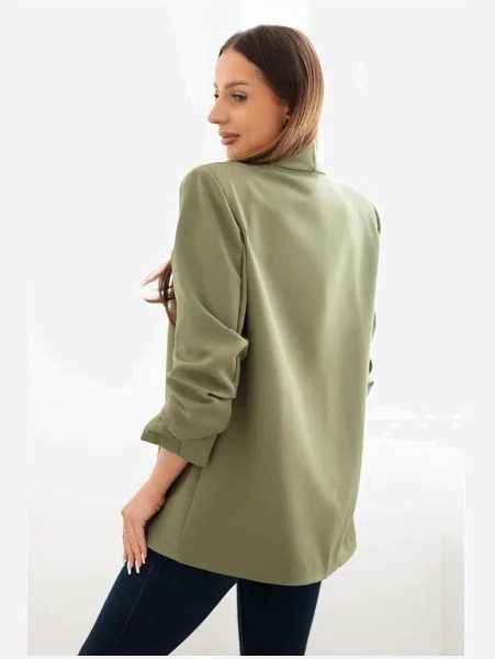 Elegantné sako s klopami svetlé khaki