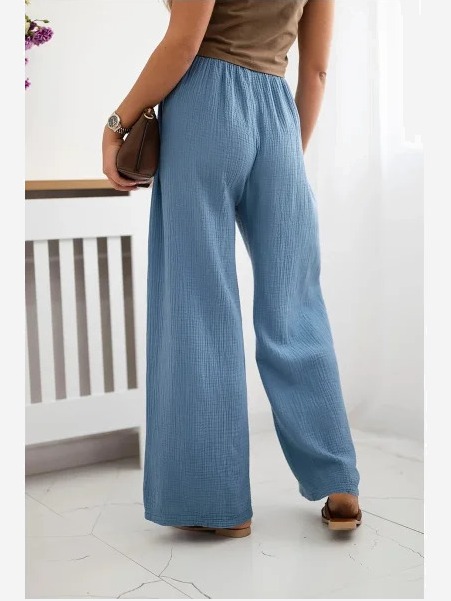 Mušelínové široké nohavice Denim