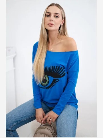 Blúzka s potlačou a dlhším...