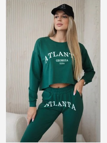 Sada s potlačou Atlanta zelená