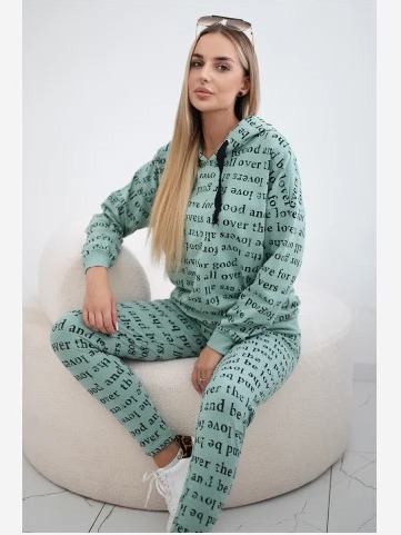 Sada s potlačou tmavá mäta