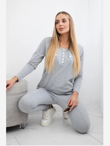 Súprava s výstrihom Šedá