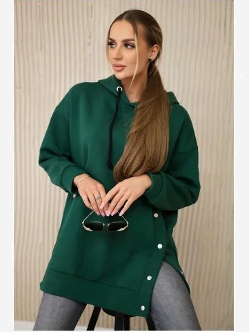 Zateplená mikina tmavozelený