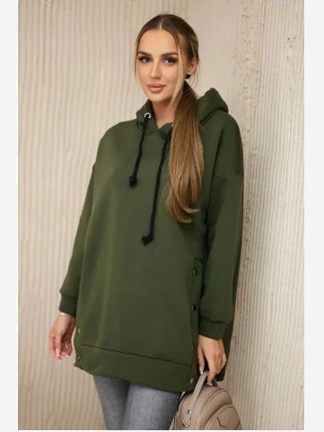 Zateplená mikina khaki