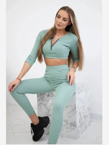 crop top set tmavá mäta