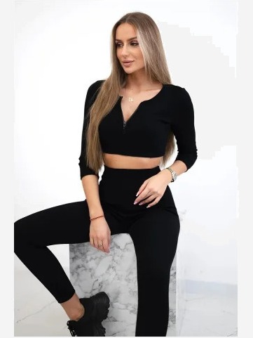 crop top set čierna