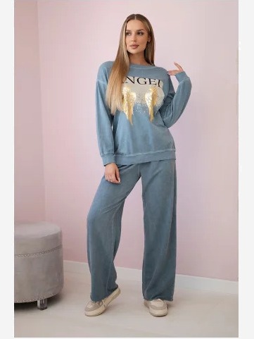 súprava s potlačou mikina + nohavice Denim