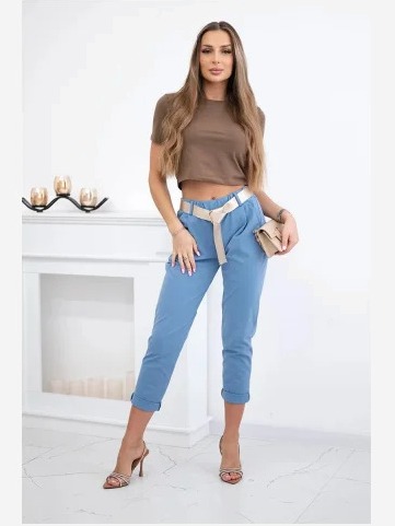 Punto nohavice s opaskom Denim