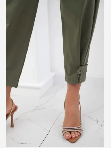 Summer Punto nohavice s opaskom khaki