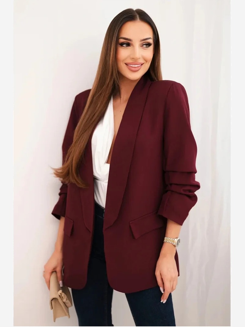 Elegantné sako bordová