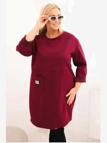 Šaty Plus Size maslo s...