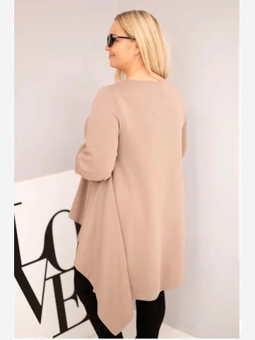 Dámska tunika Plus Size bavlnená s asymetrickým strihom fango