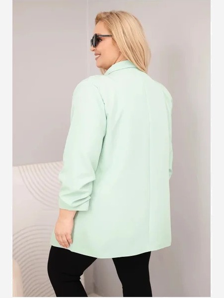 Dámska sako Plus Size elegantná mätová