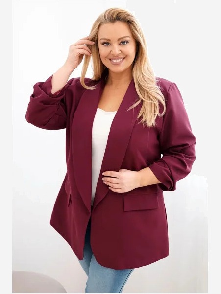 Dámska elegantná oversized sako slivková