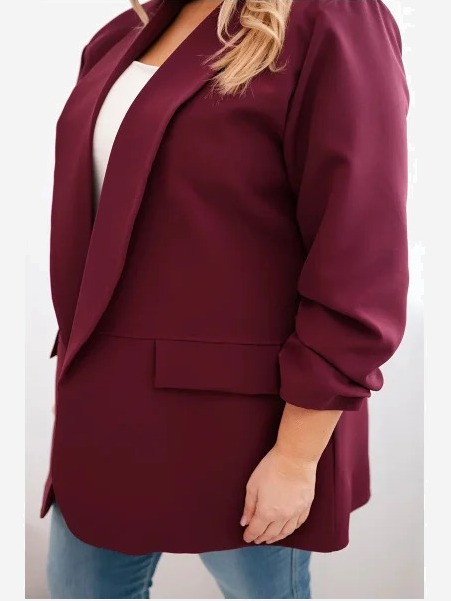 Dámska elegantná oversized sako slivková