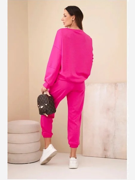 Set mikinové + nohavice maslová látka fuchsia