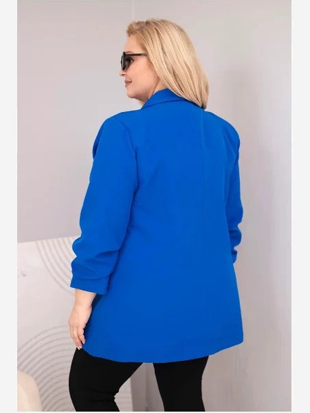Dámske elegantné sako Plus Size chrpové