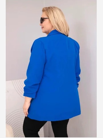 Dámske elegantné sako Plus Size chrpové