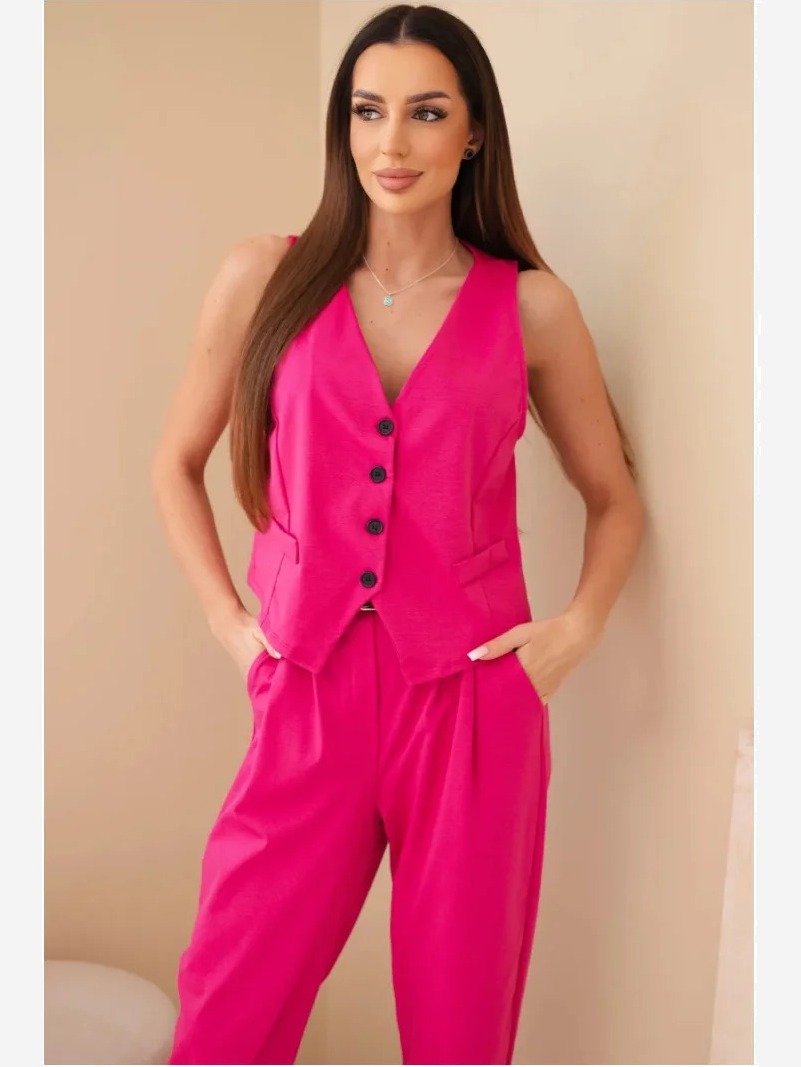 Set vesta + nohavice svetloružová
