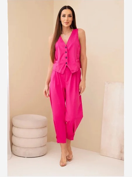 Set vesta + nohavice svetloružová