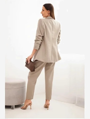 Elegantný komplet saka s nohavicami fango