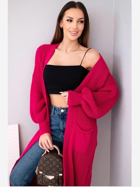 Sveter dlhý fuchsia