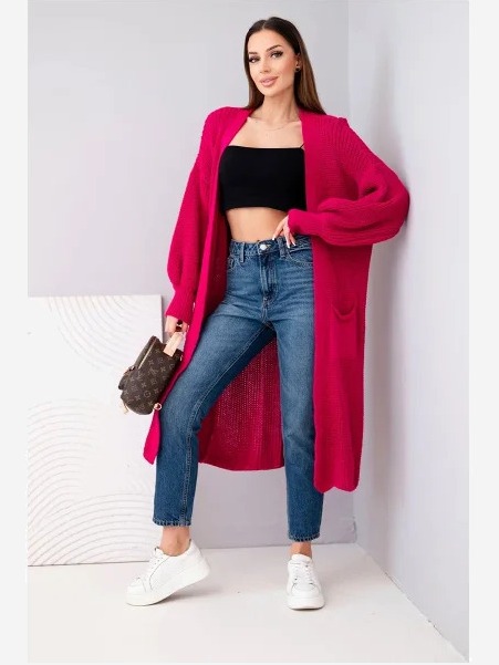 Sveter dlhý fuchsia