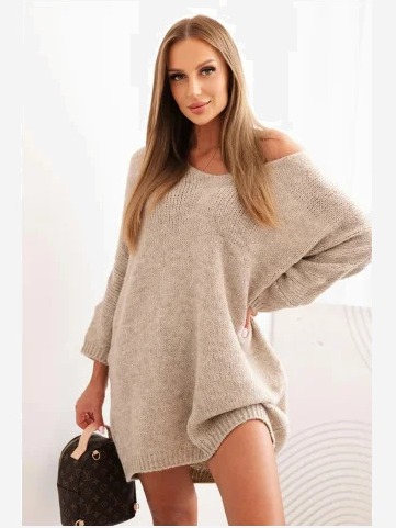 Šaty Plus Size z vlny s...