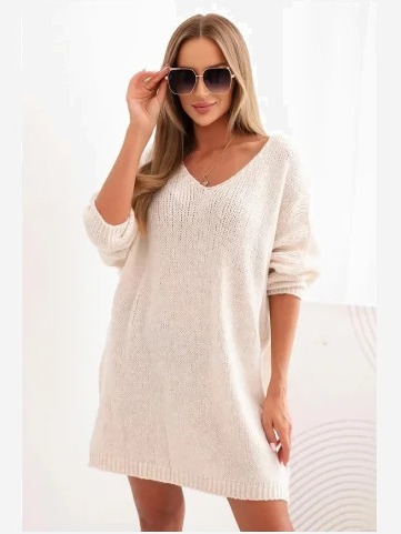 Šaty Plus Size z vlny s...