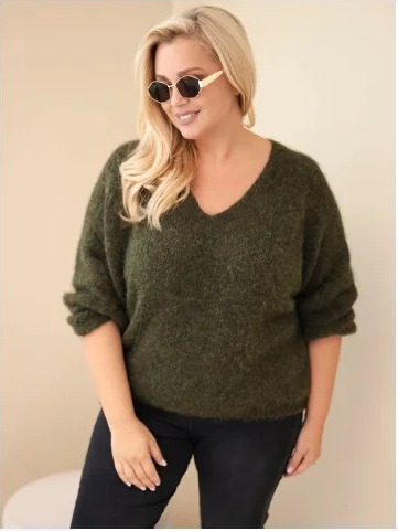 Dámsky sveter Plus Size s...