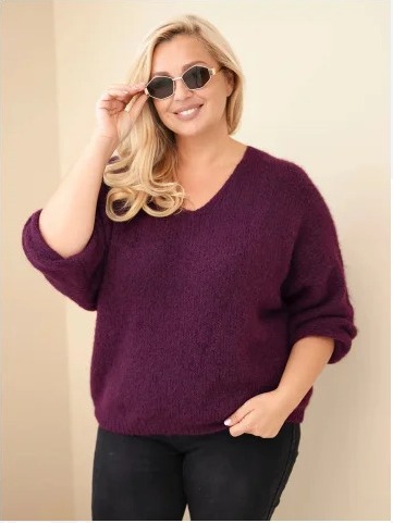 Dámsky sveter Plus Size s...