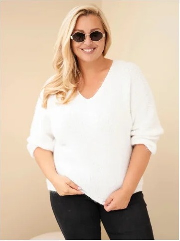 Dámsky sveter Plus Size s...