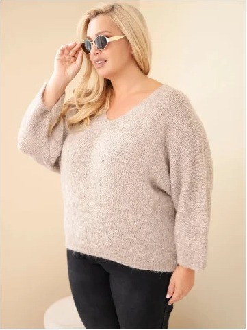Dámsky sveter Plus Size s...