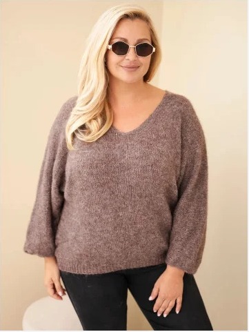 Dámsky sveter Plus Size s...