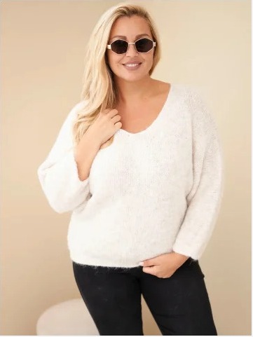 Dámsky sveter Plus Size s...
