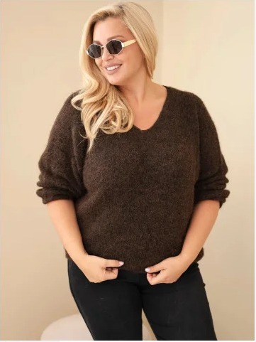 Dámsky sveter Plus Size s...